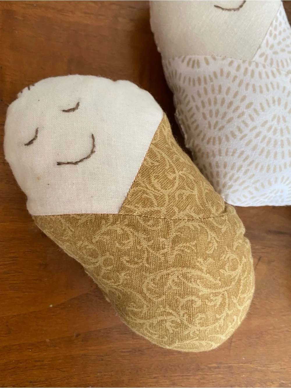 Lot of 4 Quilted Plush Swaddled Baby Babies Comfort Dolls Sleeping Eyes Handmade